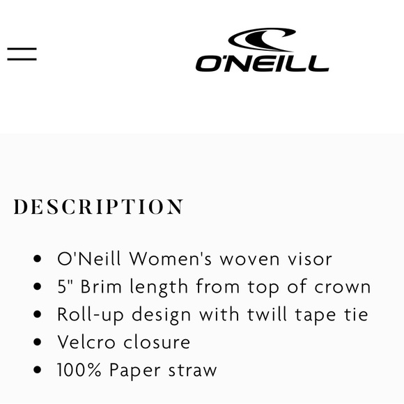 O’Neill Belize it hat. NWOT - never worn. - Picture 8 of 9